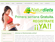 Tablet Screenshot of naturdiets.com